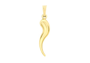 9ct Yellow Gold Wave Horn Pendant