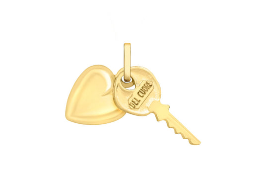 9ct Yellow Gold Key & Heart Pendant