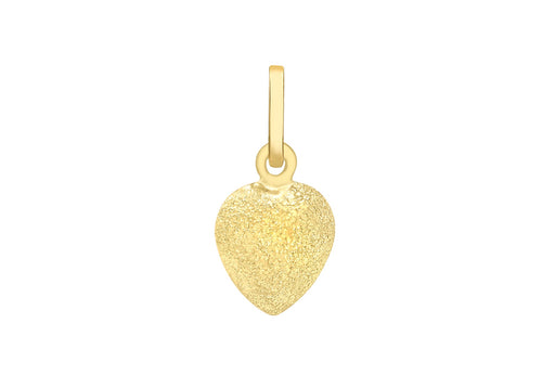 9ct Yellow Gold Stardust Heart Pendant