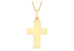 9ct Yellow Gold Thick Plain Cross Pendant