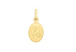 9ct Yellow Gold Engraved Flower Oval Locket