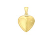 9ct Yellow Gold Satin Polished Diamond Cut Heart Pendant