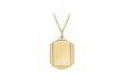9ct Yellow Gold 16.4mm x 28.9mm Bevelled Edge Tag Pendant
