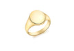 9ct Yellow Gold Plain 10mm x 12mm Oval Signet Ring