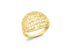 9ct Yellow Gold Diamond Cut Dome Ring