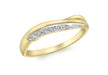 9ct Yellow Gold 0.03t Diamond Twist Band Ring