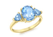 9ct Yellow Gold Oval Blue Topaz Ring