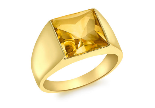 9ct Yellow Gold Large Square   Dress Ring