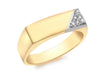 9ct Yellow Gold 0.05t Diamond Men's Signet Ring