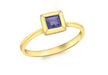 9ct Yellow Gold Square Iolite Ring