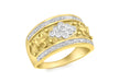9ct Yellow Gold 0.11t Prong and Rubover set Diamond Ring