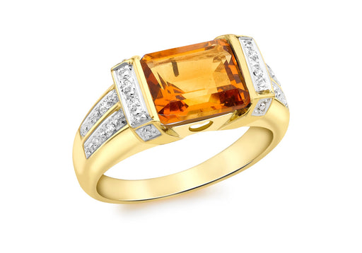 9ct Yellow Gold 0.04t Diamond and   Ring