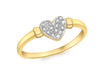 9ct Yellow Gold 0.10ct Diamond Heart Ring