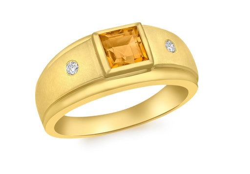 9ct Yellow Gold 0.05t Diamond and   Ring