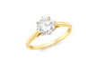 9ct Yellow Gold 7mm Solitaire Zirconia  Ring
