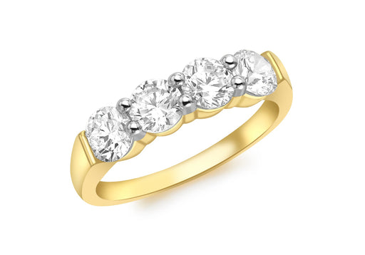 9ct Yellow Gold Zirconia  Claw Set Ring