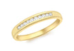 9ct Yellow Gold Zirconia  Channel Set Ring