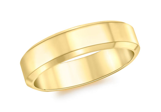 9ct Yellow Gold 5mm Bevel Edge Band Ring