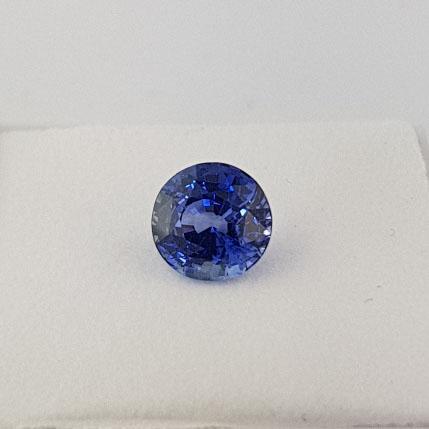 3.02ct Round Faceted Sapphire 8mm - Dynagem 