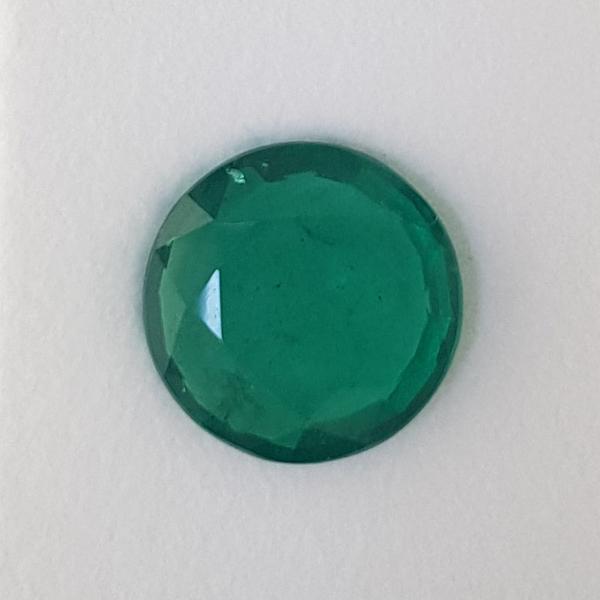 9.23ct Round Faceted Emerald 15mm - Dynagem 