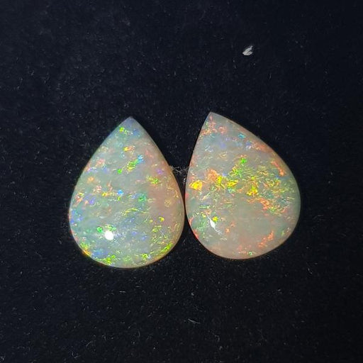 3.96ct Pair of Pear Shape Opals 12.7x9.6mm - Dynagem 