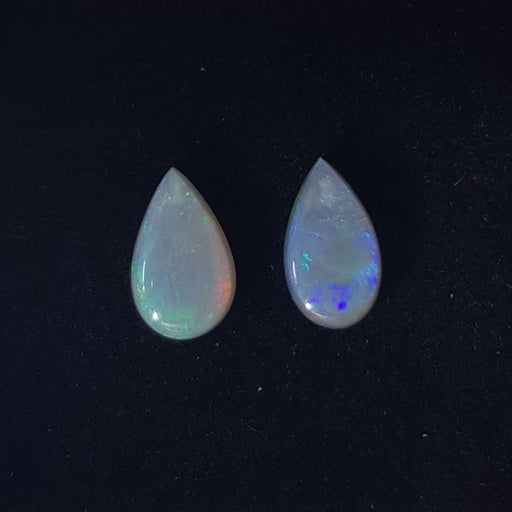 3.27ct Pair of Pear Shape Opals 10x6mm - Dynagem 