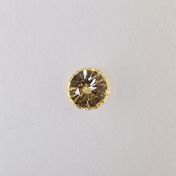 1.46ct Round Faceted Yellow Sapphire 6.9mm - Dynagem 