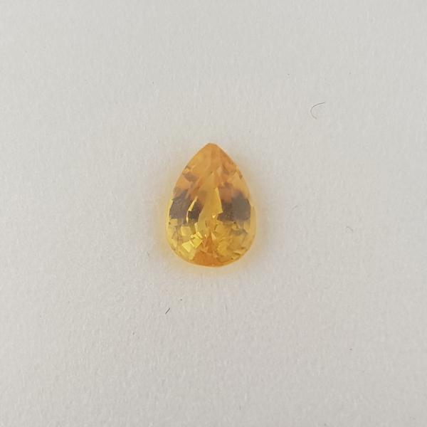 0.80ct Pear Shape Yellow Sapphire 6.8x4.8mm - Dynagem 