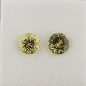3.82ct Pair of Round Faceted Mali Garnets 7.5mm - Dynagem 