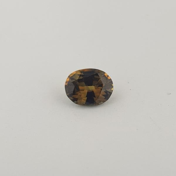 2.06ct Oval Faceted Brownish-Yellow Sapphire 8.5x6.7mm - Dynagem 