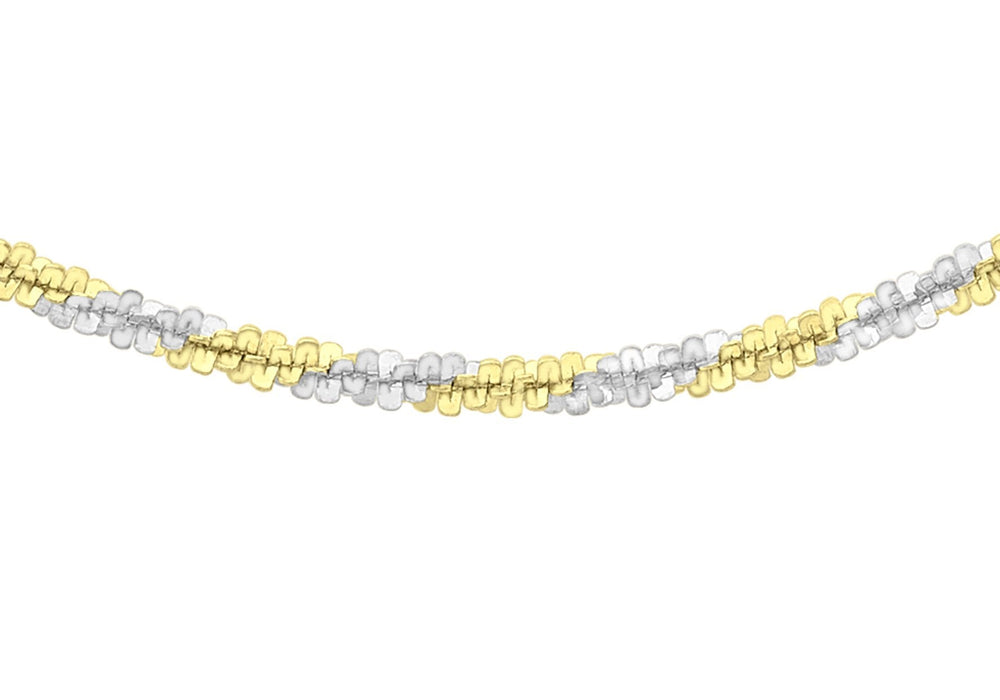 9ct 2-Colour Gold Twisted Chain