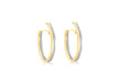 9ct 2-Colour Gold Double Oval Huggy Earrings
