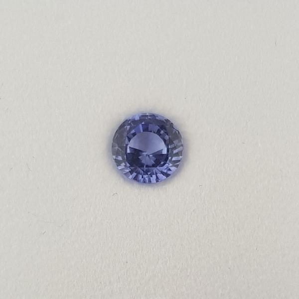 0.81ct Round Faceted Blue Sapphire 5.4mm - Dynagem 