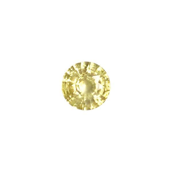 2.41ct Round Faceted Yellow Sapphire Certified Unheated and of Sri Lankan Origin - Dynagem 