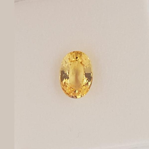 2.22ct Oval Faceted Yellow Sapphire Certified Unheated 9.3x6.5mm - Dynagem 