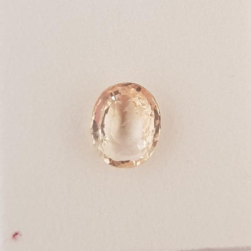 4.12ct Oval Faceted Peach Sapphire Certified Unheated 9.9x8.2mm - Dynagem 