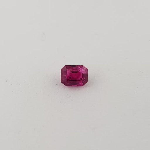 0.75ct Octagon Cut Ruby 5x3.9mm - Dynagem 