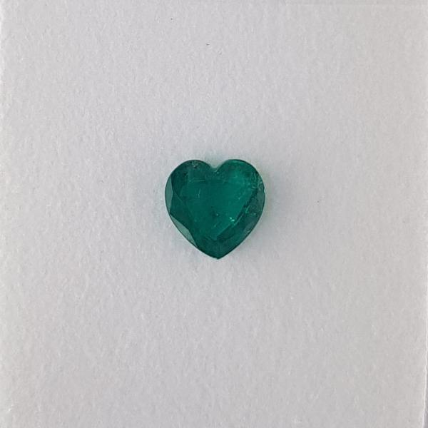 1.23ct Heart Shape Emerald 7mm - Dynagem 