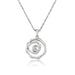 Sterling Silver 0.01ct Flower Pendant Hand-Set with a Diamond Accent