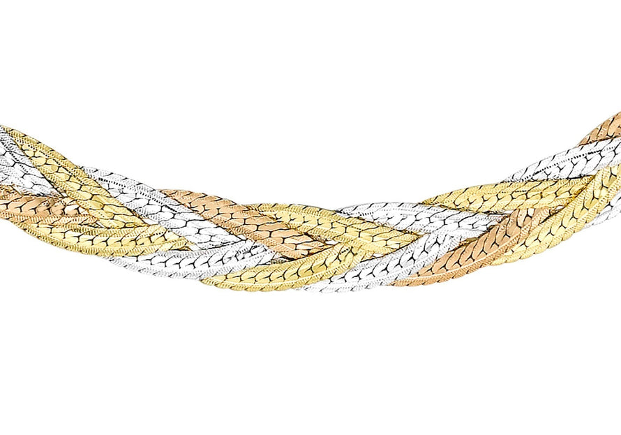 A 9ct gold necklace, of fringe design -