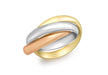 9ct 3-Colour Gold Large Russian Ring