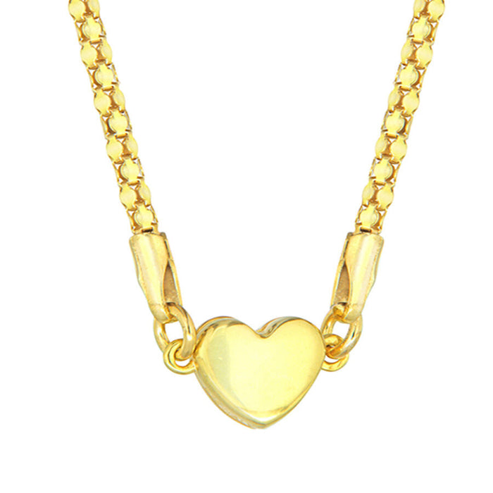 Sterling Silver Magnetic Heart Popcorn Chain Necklace