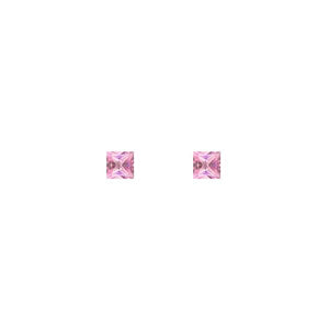 0.59ct Pair of Pink Sapphire Squares 3.6mm - Dynagem 