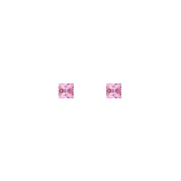 0.59ct Pair of Pink Sapphire Squares 3.6mm - Dynagem 