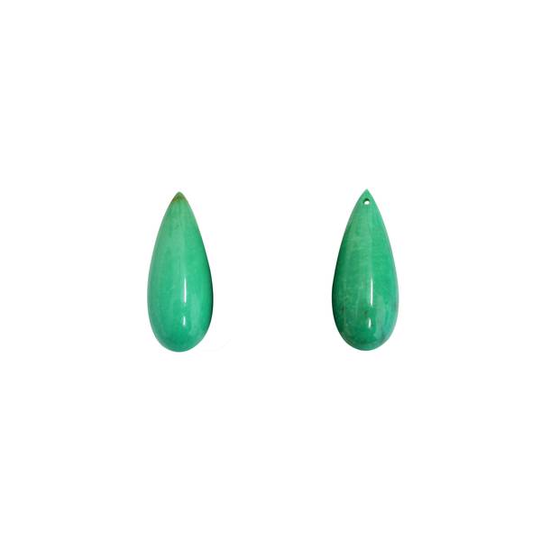 28.30ct Pair of Turquoise Pippin Drops25x10mm - Dynagem 
