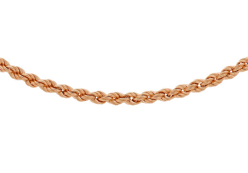 9ct Rose Gold 2mm Hollow Rope Chain 46m/18''9