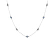 9ct White Gold Pearl and Snake Chain Necklace  46m/18"9