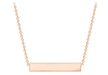 9ct Rose Gold Horizontal Bar Pendant Adjustable Necklace
