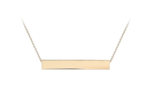 9ct Rose Gold Horizontal Bar Adjustable Necklace 