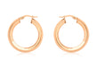 9ct Rose Gold 27mm Square Tube Creole Earrings